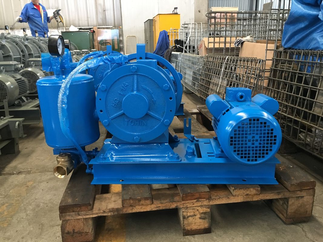 HC-100s Rotary Air Blower , Blue Air Root Blower For Water Treatment