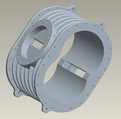 Low Vibration 10KPA - 80KPA Three Lobe Roots Blower BK5003 For Pipe Clearing