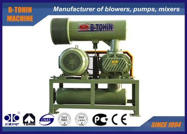60-100KPA Roots Rotary Lobe Blower , Pneumatic Low Noise Aeration Air Blower