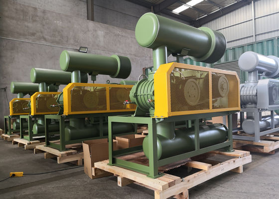 100 Kpa 20m3/Min 6" 55 Kw Cast Iron Mini Roots Blower Three Lobe