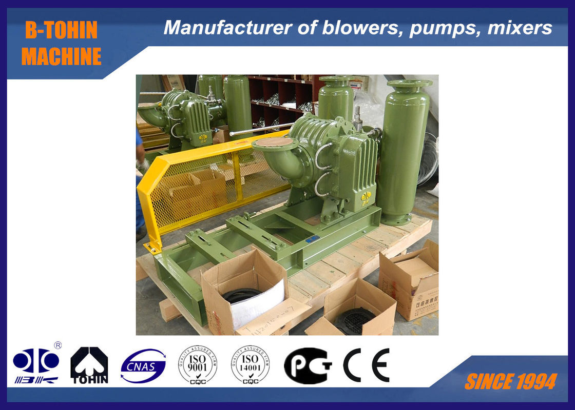 Belt driven Roots Lobe Biogas Blower air capacity 1200m3/h Belt driven