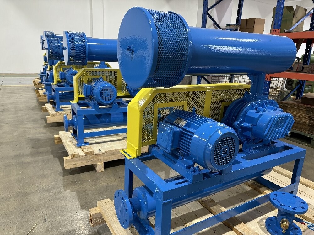 Lobe Roots Air Blower DN150 air cooling, vertical type roots blower