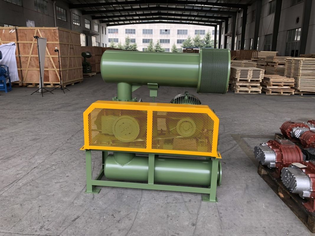 Cast Iron 3 Lobe Roots Blower With Army Green Color , Long Life