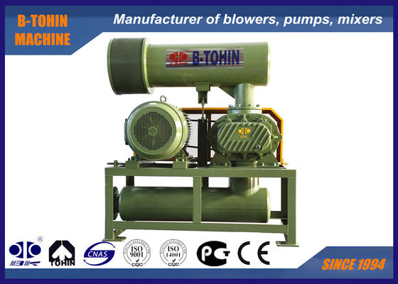 Cast Iron Roots Lobe Blower , Roots Air Compressor With Pressure 10-80KPA