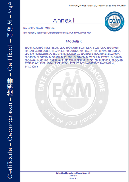 China B-Tohin Machine (Jiangsu) Co., Ltd. certification